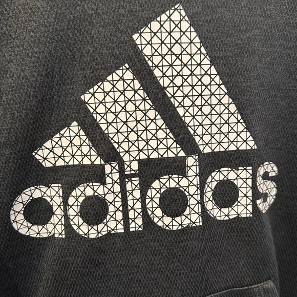 ADIDAS Grey Hooded Sweatshirt with Iconic Logo, size Large - Picture 4 of 12